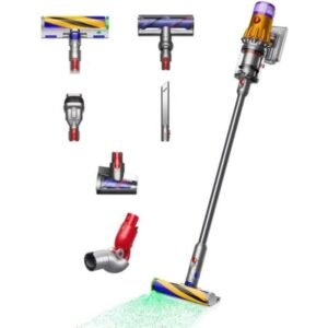 DYSON V12 Detect Slim Absolute - Aspirateur Balai sans fil - Puissance 150 AW - Contrôle de puissance - Brosse avec lumière intégrée