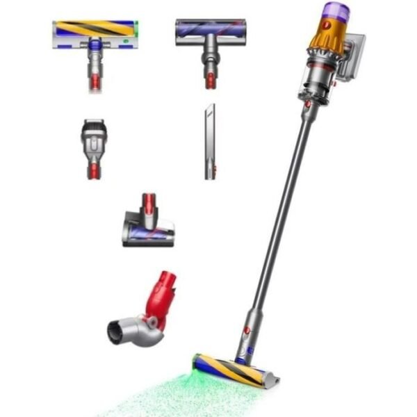 DYSON V12 Detect Slim Absolute - Aspirateur Balai sans fil - Puissance 150 AW - Contrôle de puissance - Brosse avec lumière intégrée