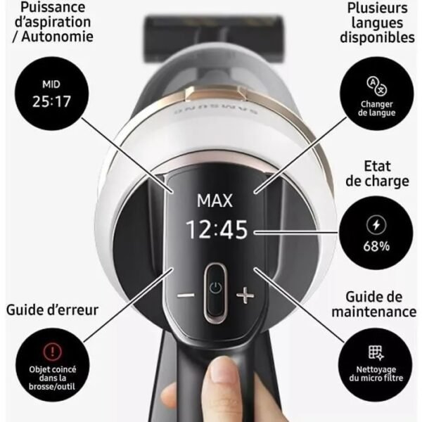 Aspirateur Balai avec Clean Station SAMSUNG Bespoke Jet Plus Complete VS20B95C43W - 210 AW – Image 7
