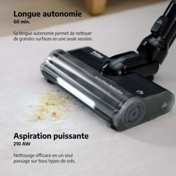 BEKO VRT95929VI - Aspirateur Balai - 210 Airwatts - 3 vitesses - Brosse éclairée - Actiflex - Technologie Autoboost – Image 5