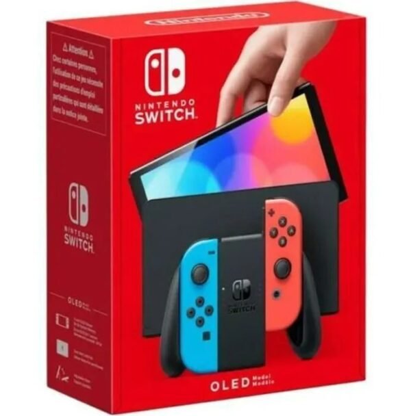 Console Nintendo Switch - Modèle OLED • Bleu Néon & Rouge Néon