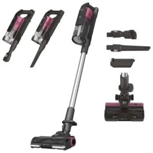 Aspirateur Balai sans fil - HOOVER HF920H - 65 AW - 86 dBA - Ecran LED - Rose / Gris