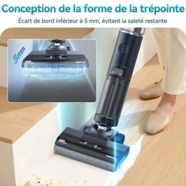 JONR ED12 Pro Aspirateur Eau et Poussière , Aspirateur sans Fil 4 en 1,Autonettoyant,40 Minutes,pour Sols Durs – Image 4