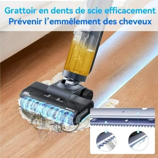 JONR ED12 Pro Aspirateur Eau et Poussière , Aspirateur sans Fil 4 en 1,Autonettoyant,40 Minutes,pour Sols Durs – Image 3