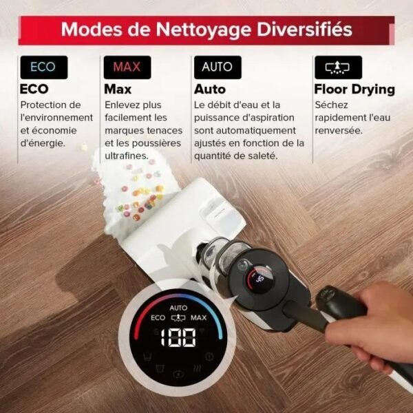Roborock Dyad Pro Aspirateur Laveur sans Fil - 260 W - 17000pa Séchage & Nettoyage Automatique Nettoyeur Sec et Humide avec APP – Image 3