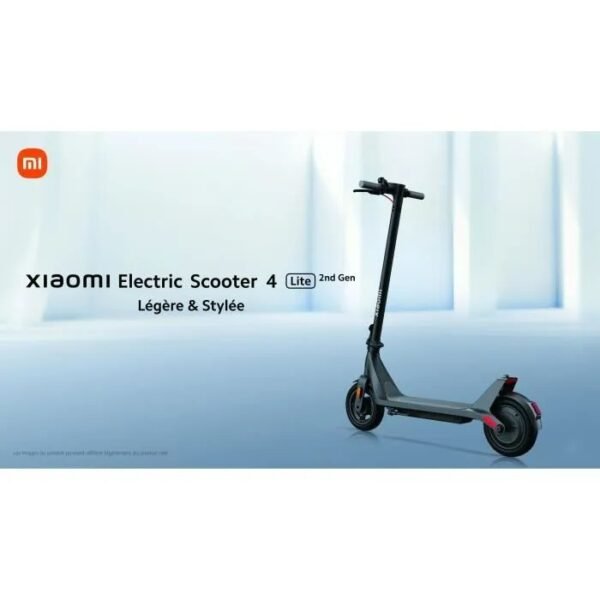 Trottinette électrique - XIAOMI - Electric Scooter 4 Lite 2nd Gen - Pneus 10" - 300W Max - 10,4Ah - Autonomie 25km – Image 4